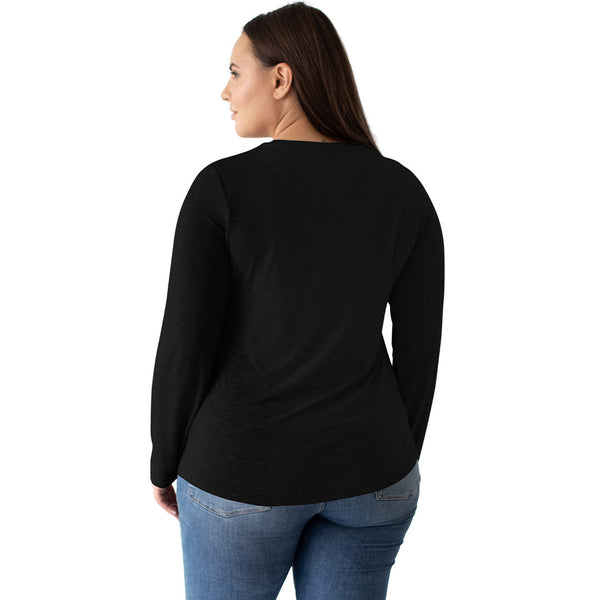 Bamboo Nursing & Maternity Long Sleeve T-shirt | Black - HoneyBug 