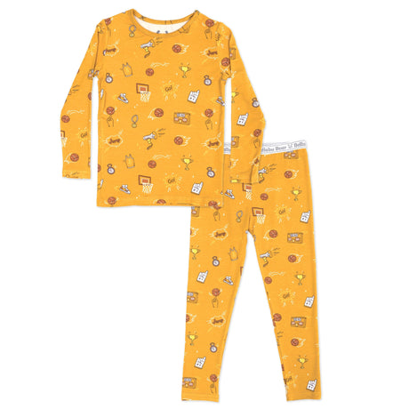 Basketball Bamboo Kids Pajamas - HoneyBug 