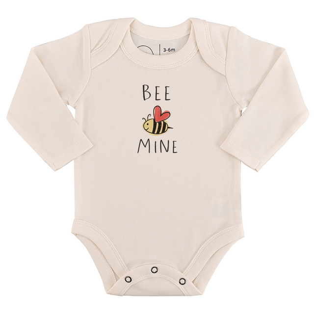 long sleeve graphic bodysuit | bee mine - HoneyBug 