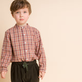 Boys Long Sleeve Check Shirt | Red and Blue - HoneyBug 