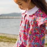 Girls Broderie Collar Fae Dress - Orchid - HoneyBug 
