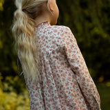 Girls Myrtle Pleated Dress | Pink Heather - HoneyBug 