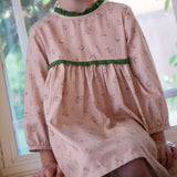 Toddler Priya Dress with Lace Trim | Vintage Pink Rose - HoneyBug 