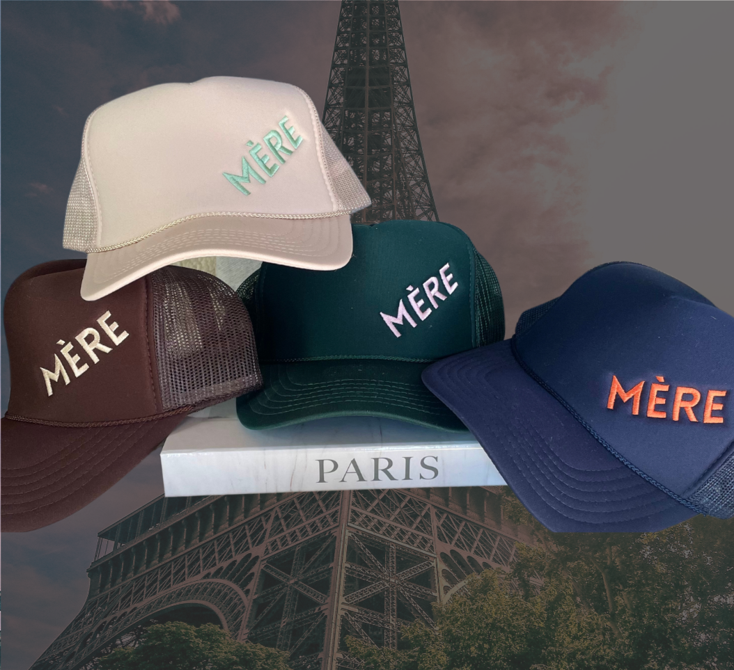 MÉRE - Embroidered Trucker Hat - Mocha - HoneyBug 