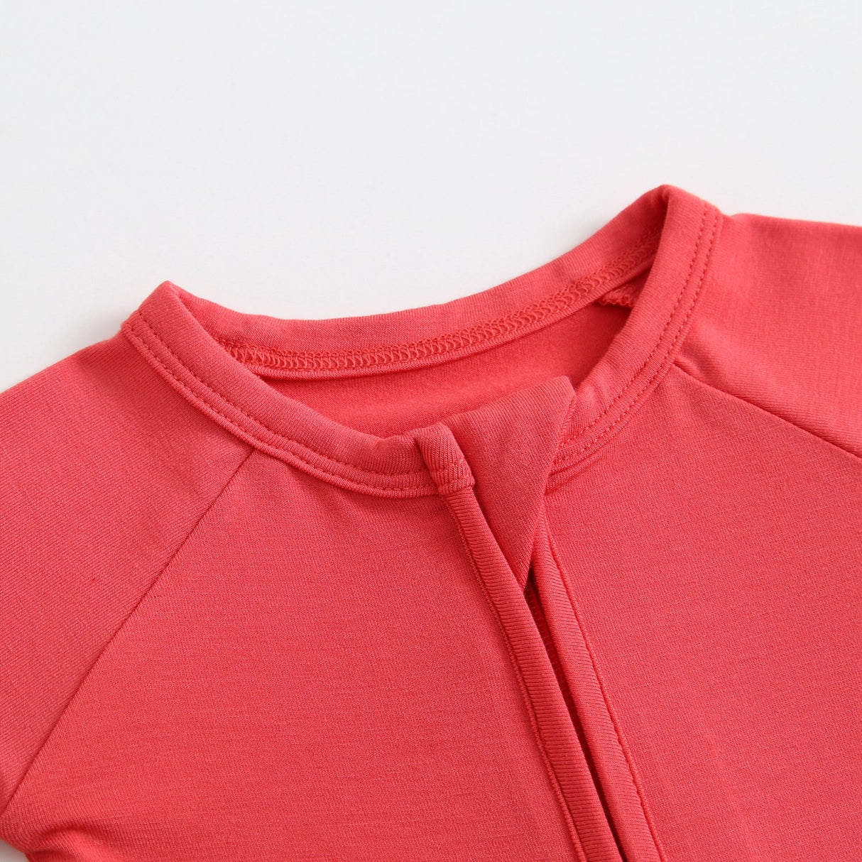 Berry Red Zippered Baby Romper - HoneyBug 