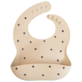 Silicone Baby Bib - Black Daisy - HoneyBug 