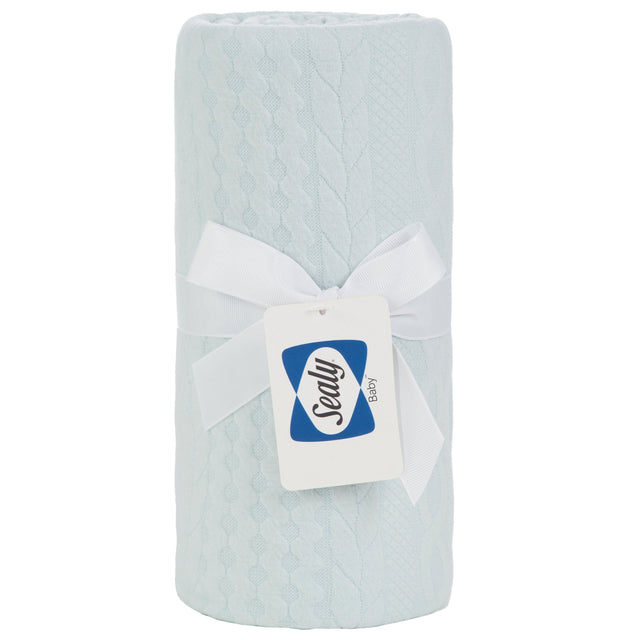 Sealy Baby Knit Blanket - Eucalyptus Mint - HoneyBug 