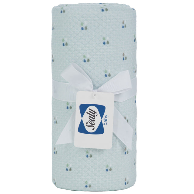 Sealy Baby Printed Knit Blanket - Drops - HoneyBug 