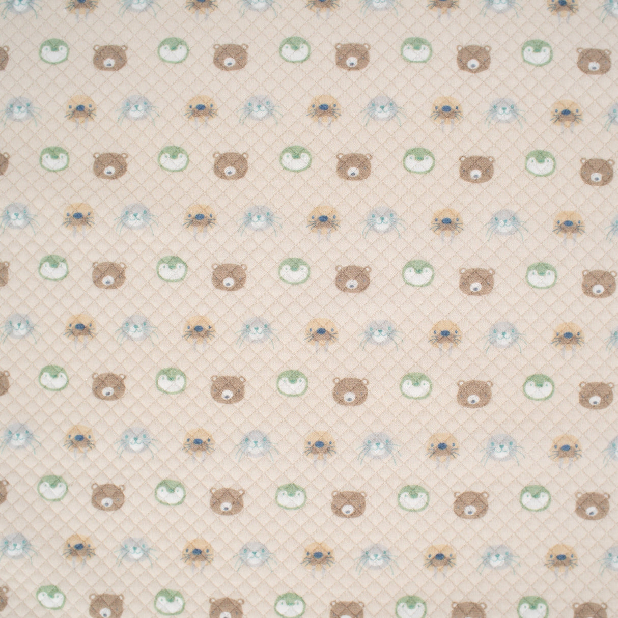 Sealy Baby Printed Knit Blanket - Beige Animal Faces - HoneyBug 