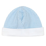 Blue Gingham Baby Hat - HoneyBug 