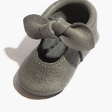 Blue Spruce Knotted Bow Baby Shoe - HoneyBug 