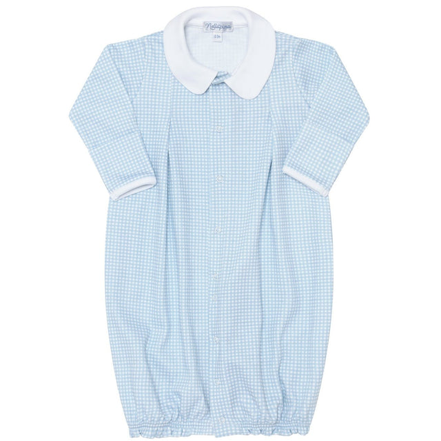 Blue Gingham Converter Gown - HoneyBug 