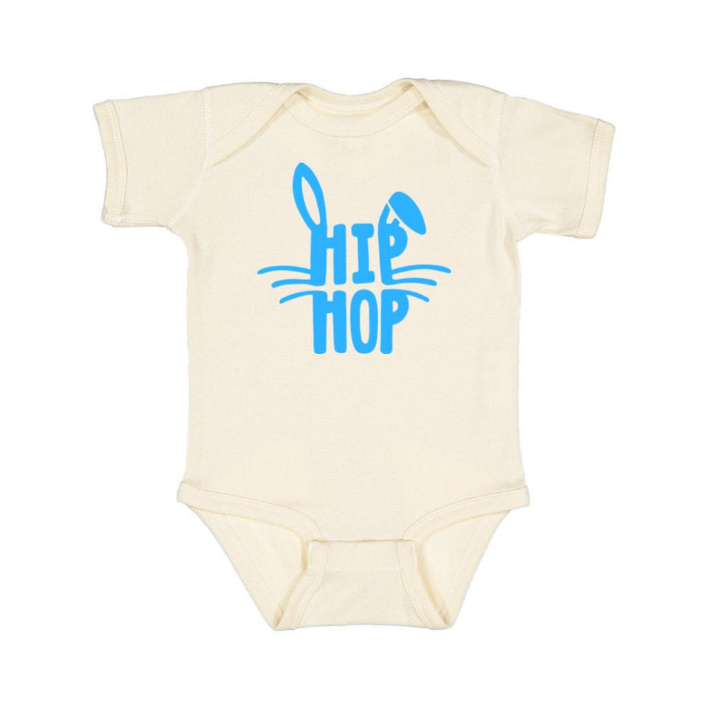 Hip Hop Easter Short Sleeve Bodysuit - Natural - HoneyBug 