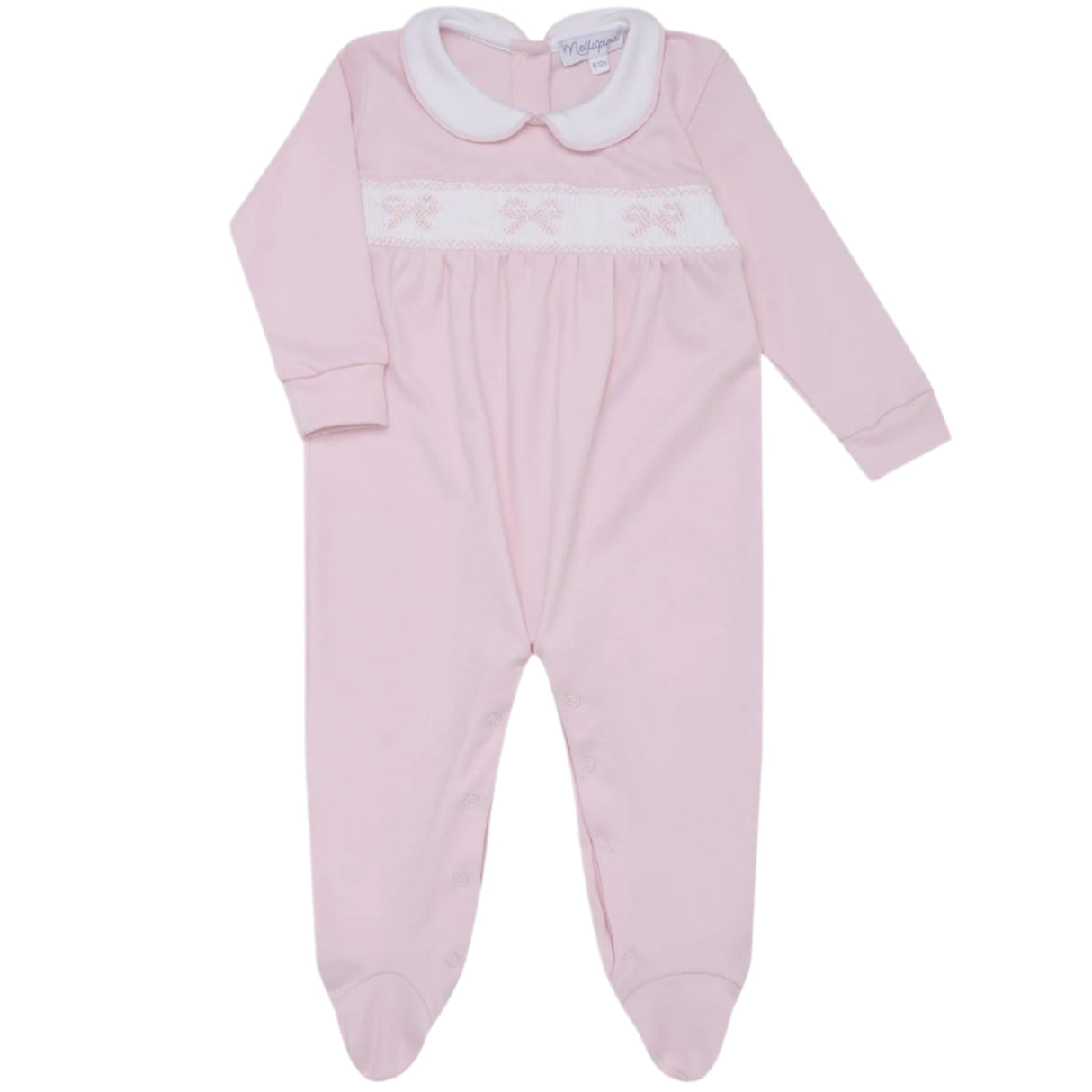 Bow Smocked Footie - HoneyBug 
