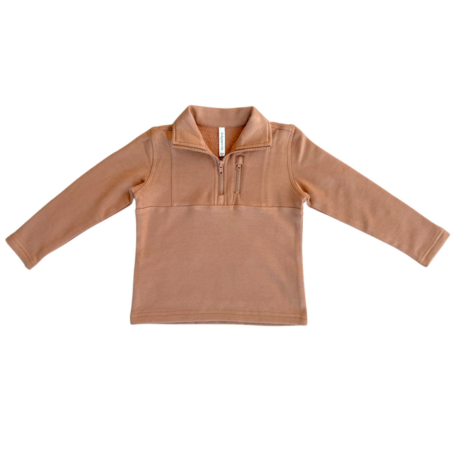 Boy's 3/4 Fleece Zip Sweatshirt - HoneyBug 