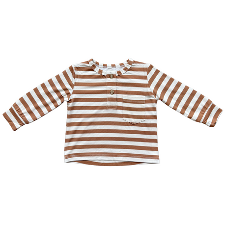 Boy's Long Sleeve Henley Shirt - HoneyBug 