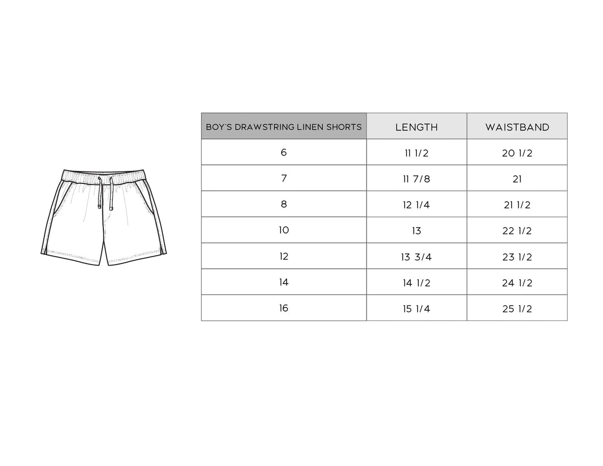 Boy's Drawstring Linen Shorts