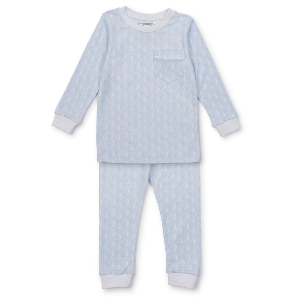 Bradford Pima Cotton Pajama Pant Set - Goodnight Moon Blue - HoneyBug 