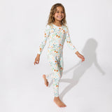 Summer Floral Bamboo Kids Pajamas - HoneyBug 