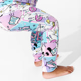 Comic Purple Bamboo Convertible Footie - HoneyBug 