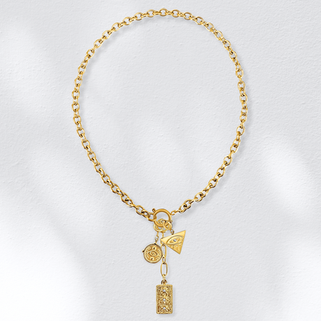 Lucy Geometric Evil Eye Charm - HoneyBug 