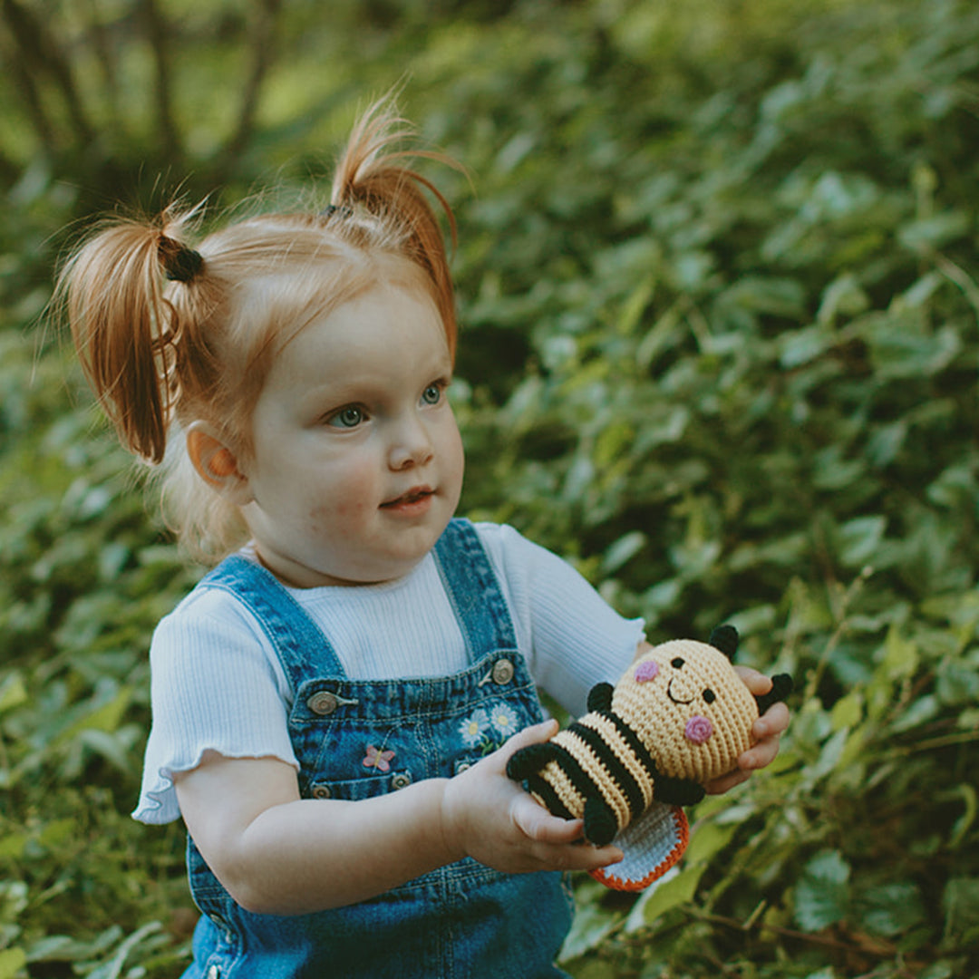 Friendly Bumble Bee Rattle – HoneyBug
