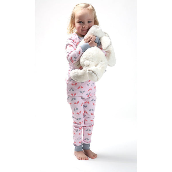 Bunnies N' Carrots Girls Organic Cotton Pajamas - HoneyBug 