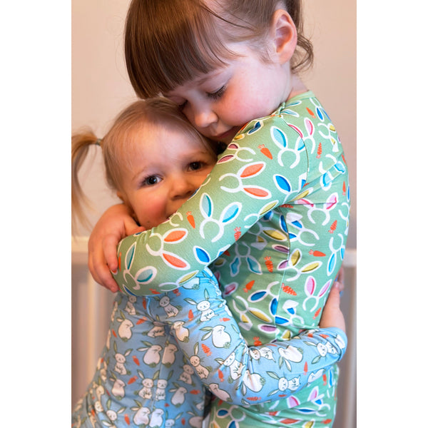 Long Sleeve Pajama Set - Easter Bunny Ears by Clover Baby & Kids - HoneyBug 