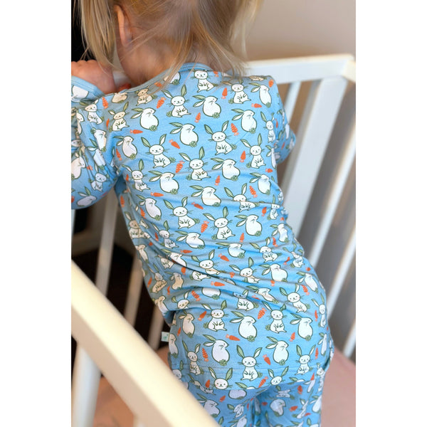 Long Sleeve Pajama Set - Easter Bunnies by Clover Baby & Kids - HoneyBug 