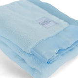 Luxury Satin Border Blanket - Blue