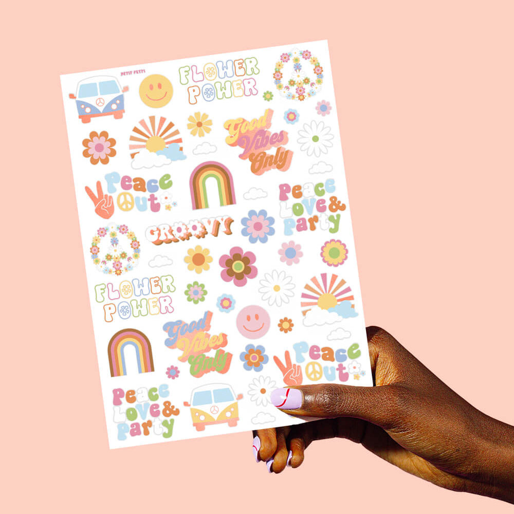 Groovy Tats - 54 Foil Temporary Tattoos