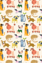 Soft & Stretchy Zipper Footie - Cats + Dogs - HoneyBug 