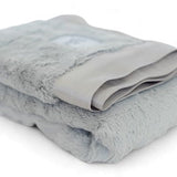 Luxury Satin Border Blanket - Silver