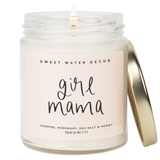 Girl Mama Soy Candle - Clear Jar - 9 oz (Wildflowers and Salt) - HoneyBug 