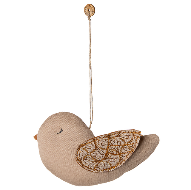 Fabric Ornament, Bird - Winter Heart - Sand - HoneyBug 