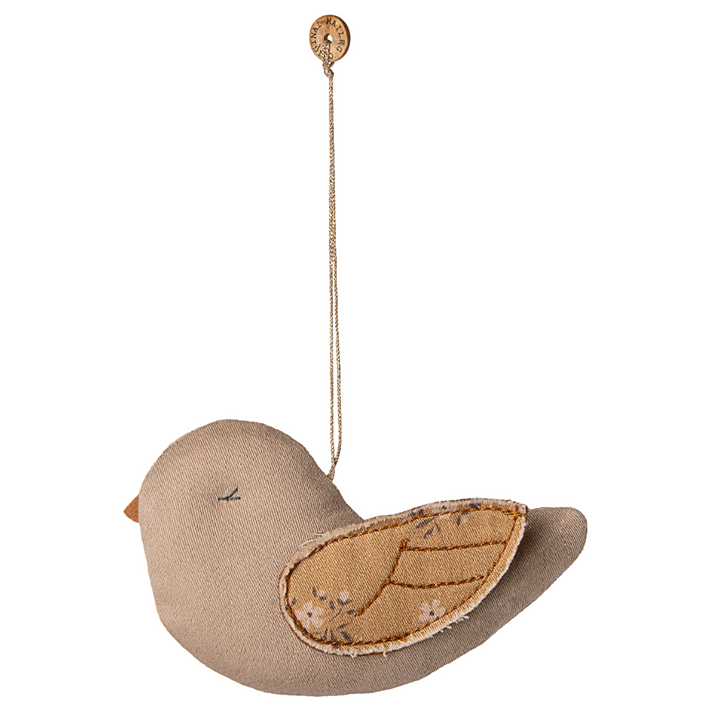 Fabric Ornament, Bird - Mable - Latte - HoneyBug 