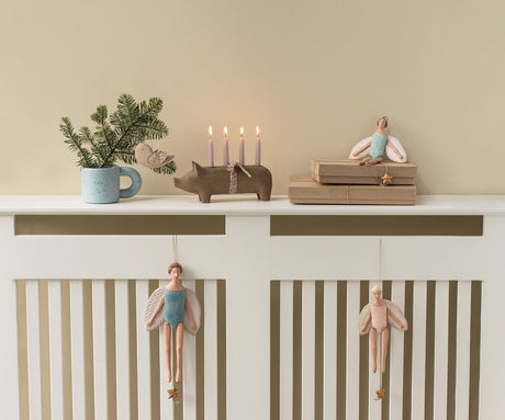 Fabric Ornament, Bird - Branches - Blue - HoneyBug 