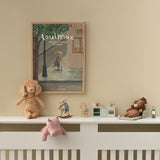 Poodle dog, Vintage plush - Dusty powder