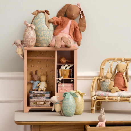 Easter egg with micro rabbit, Small - Cream yellow