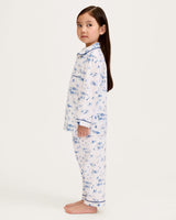 Kid's Twill Pajama Set in Chalet Toile - HoneyBug 