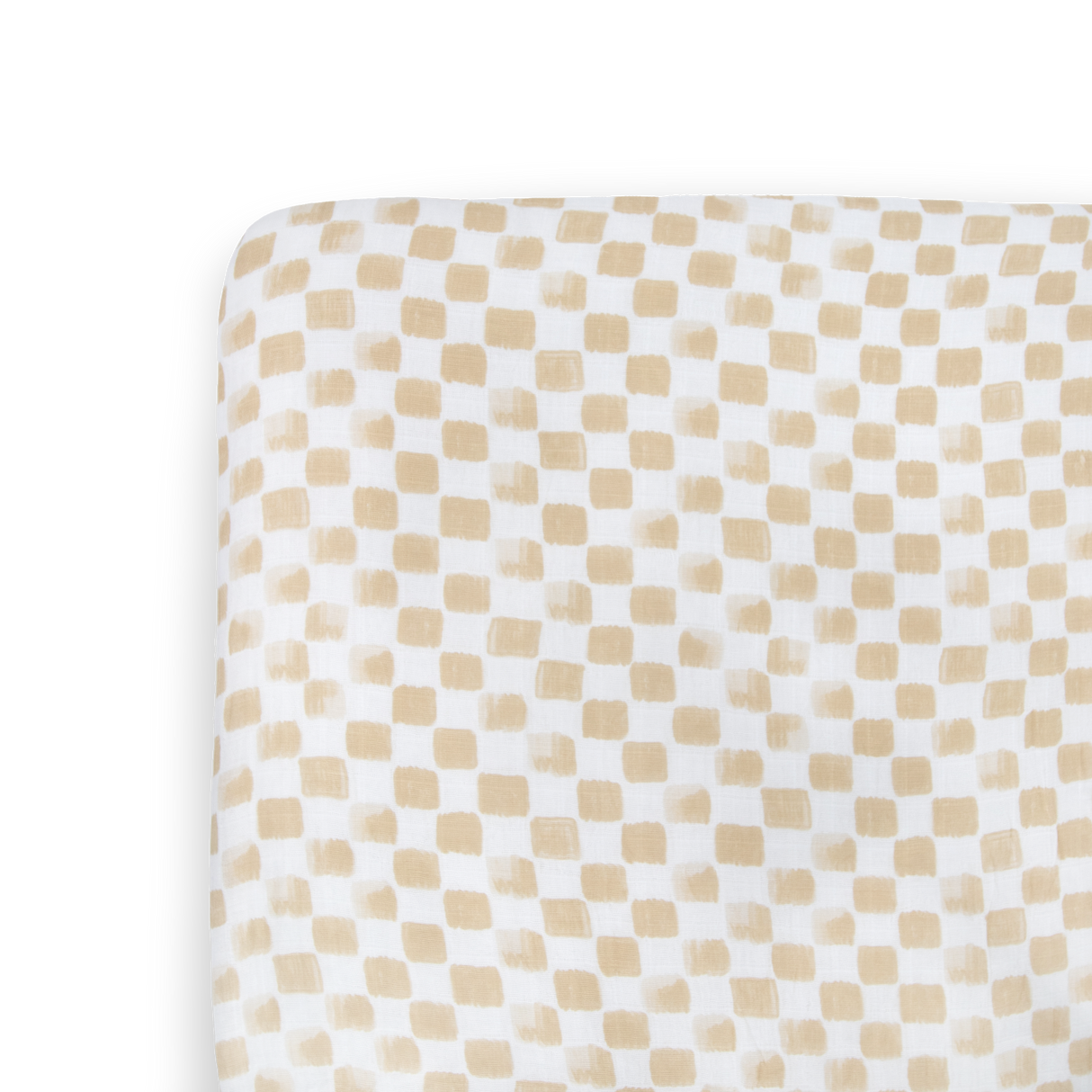 Cotton Muslin Crib Sheet - Adobe Checker - HoneyBug 