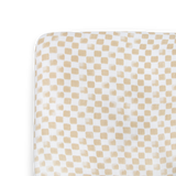 Cotton Muslin Crib Sheet - Adobe Checker - HoneyBug 