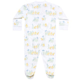 Chicks Print Zipper Footie