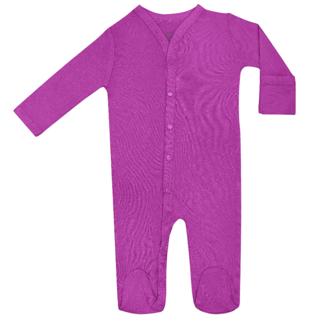 Bamboo Blend Footie - Raspberry - HoneyBug 