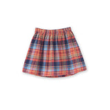 Girls Coral Skirt | Rust Plaid - HoneyBug 