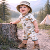 Trailblazer Soft Bamboo Shortall Romper for Baby Boys