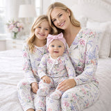 Watercolor Floral Bamboo Girls Pajama Set