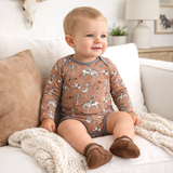 Wild Wrangler/Brown Western Cowboy Bamboo Baby Boy Bodysuit