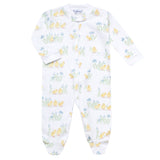Chicks Print Zipper Footie