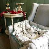 Cotton Muslin Quilted Throw - Snow Day - HoneyBug 